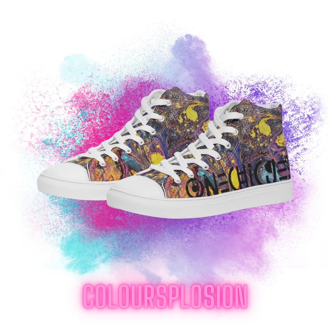 Coloursplosion Men's Hightop Canvas Shoe